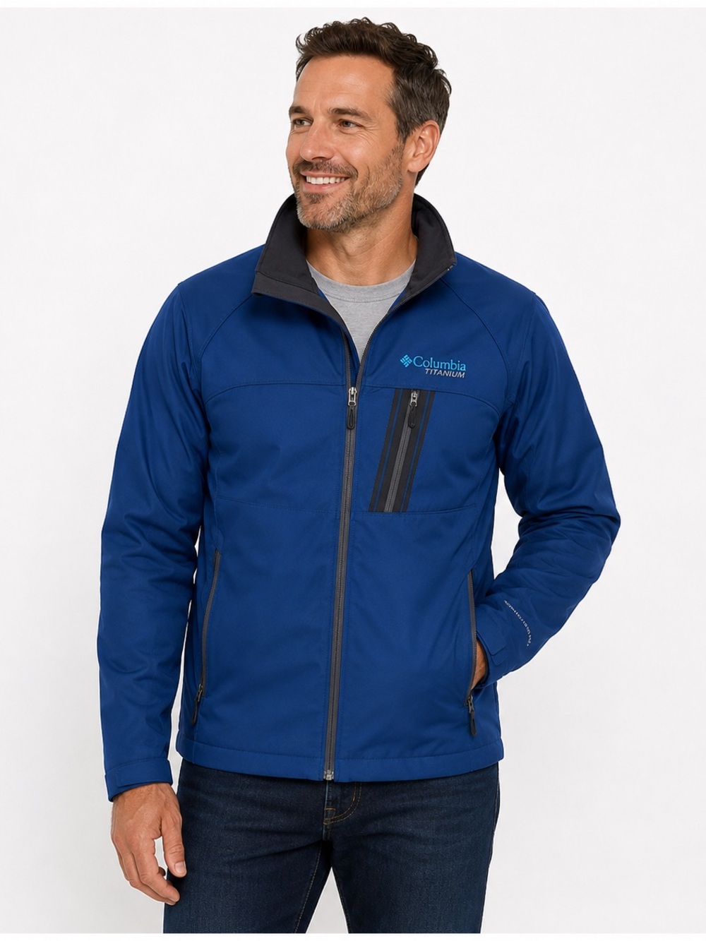 Columbia Jacket Blue Titanium Omni Shield Full Zip Men’s Size M